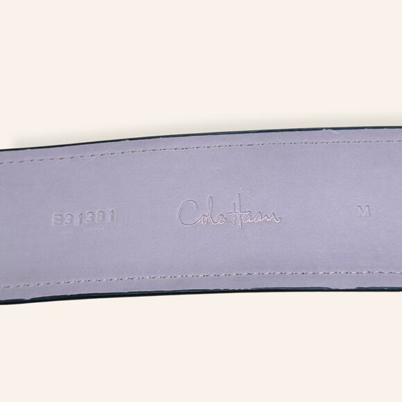 Cole Haan Black Suede Belt | Medium | B31381 - Picture 6 of 7